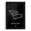 F1 - Racebaan - Red Bull Ring - Oostenrijk - Circuit - Zwart fotolijst zwart zonder passe partout klein -3d