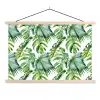 Monstera - Palmblad - Jungle - Tropisch textielposter latten blank klein -3d