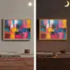 Verflook - Kunst - Modern - Abstract Light Box met batterij (Wandlamp) middel -sfeer3