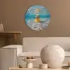 Duikbril - Eend - Water Akoestische PET Vilt - Rond klein -sfeer1