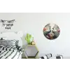 Pauwen - Pauwenveren - Vogels - Bloemen - Natuur Wandcirkel aluminium klein -kinderkamer