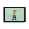 Cartoon - Dino - Oranje - Stekels fotolijst zwart zonder passe partout klein -3d