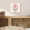 Tulp - Lijst - Ovaal - Illustratie aluminium wit klein -sfeer3