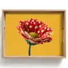Bloem - Rood - Stippen Dienblad Rechthoek middel -z3d_shopping