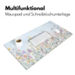 Weidebloemen - Illustratie - Kleurrijk Muismat XXL klein -ysfeer4_duits