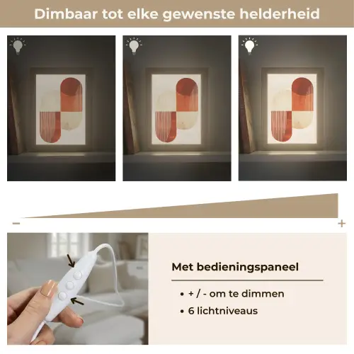 Bogen - Beige - Vormen Light Box met kabel (Tafellamp) klein -USP_dimbaarNL
