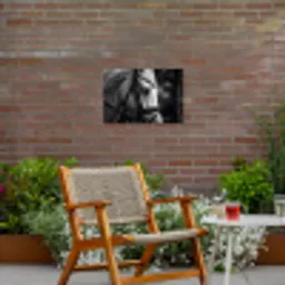 Paard - Schimmel - Portret Tuinposter op houten frame 2 cm dik klein -sfeer3