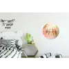 Vogels - Tak - Quote - Roze Wandcirkel aluminium klein -kinderkamer