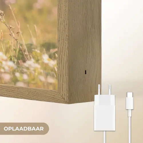 Beer - Bloemenveld - Gras Light Box met batterij (Wandlamp) middel -USP_websiteoplaadbaarNL