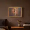 Microfoon - Bruin - Klassiek Light Box met batterij (Wandlamp) middel -sfeer4