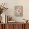 Lelies - Meeldraden - Roze - Wazig Light Box met kabel (Tafellamp) klein -sfeer2