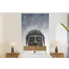 Boeddha hoofd - Buddha - Lucht - Spiritueel - Meditatie fotobehang vinyl groot -bed