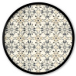 Floraal - Patroon - Kleurrijk Fotolijst rond zonder passe partout klein 856 -3d