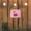 Disco - Kersen - Roze tuinposter los doek klein -sfeer1