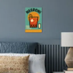 Cocktail - Negroni - Art - Sinaasappel poster papier klein -sfeer2