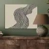 Golvend - Lijnen - Abstract - Silhouet PET vilt klein -sfeer2