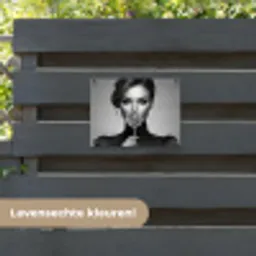 Vrouw - Lolly - Zwart tuinposter los doek klein -sfeer3