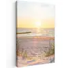 Zonsondergang op het Strand Tuinposter op houten frame 2 cm dik klein -3d