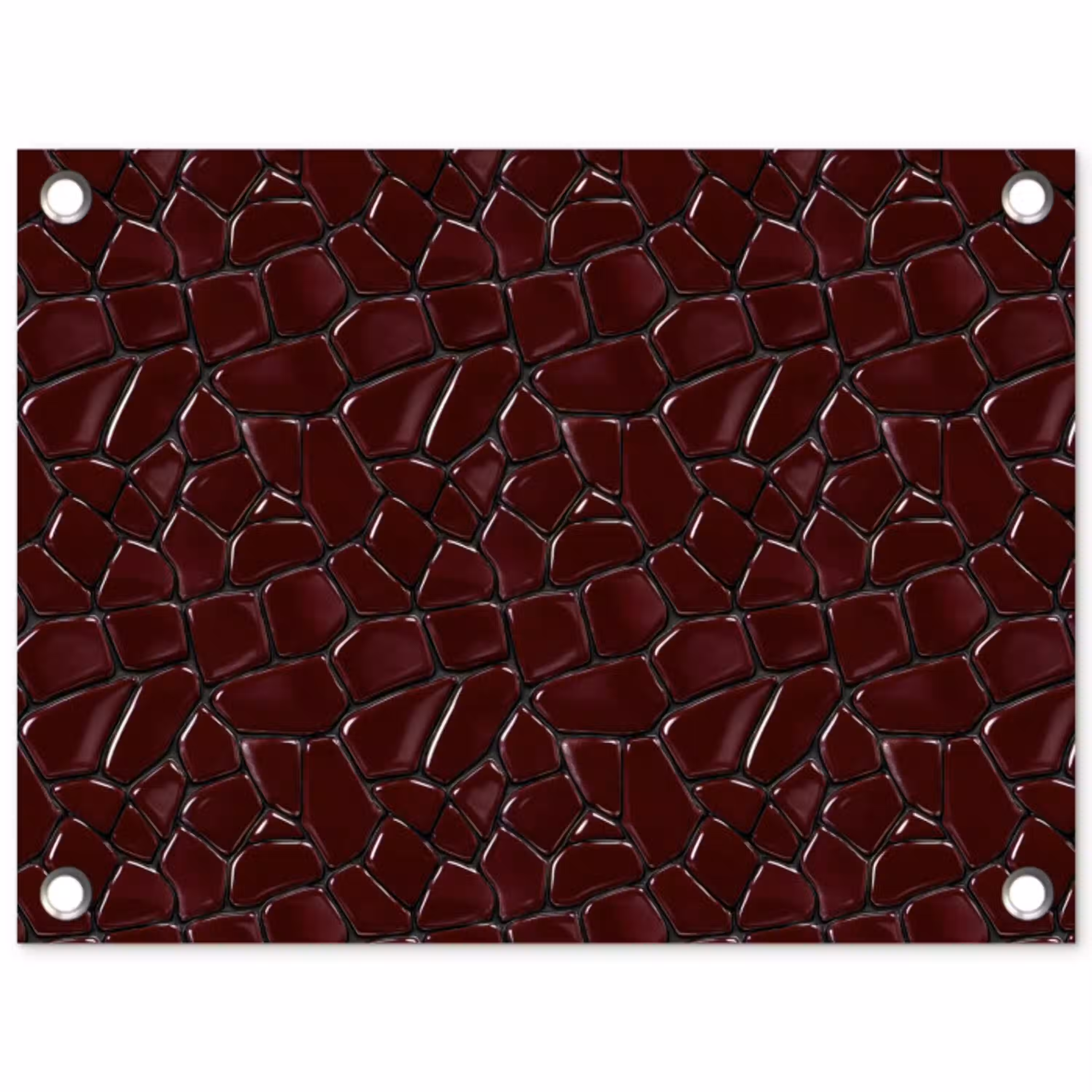Mozaïek - Tegel - Bordeauxrood tuinposter los doek klein 239 -3d