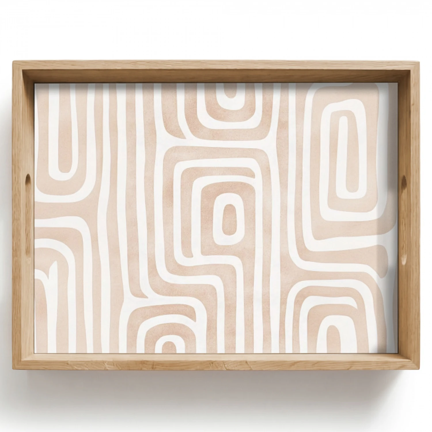 Decoratief - Labyrint - Beige Dienblad Rechthoek middel -z3d_shopping