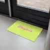 Groen - Roze bonjour - Retro Deurmat klein -sfeer2