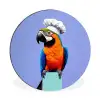 Papegaai - Koksmuts - Vogel - Leuk Wandcirkel aluminium klein -3d