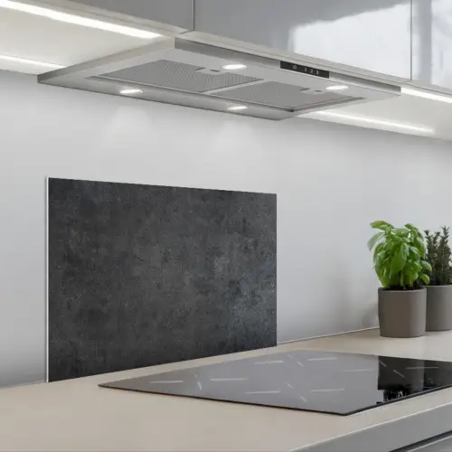 Industrieel - Leisteen - Grijs - Structuur - Beton keuken achterwand spatscherm klein -3d_schuin