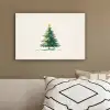 Kerstboom - Illustratie - Ster - Sneeuw canvas 2cm klein -sfeer3