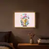 Trofee - Best Mom - Bloemen - Kleurrijk Light Box met batterij (Wandlamp) middel -sfeer4