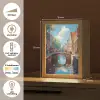 Stad - Gracht - Zon - Fietsen Light Box met kabel (Tafellamp) klein -USP_NL