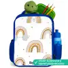 Regenbogen patroon in zachte kleuren Kinderrugzak - Blauw middel -inhoud_NL