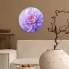 Paars - Dahlia - Dromerig Wandcirkel kunststof plaat 5mm dik klein -sfeer1