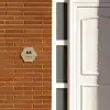 Beige met stippen - Modern Naambord Hexagon klein -sfeer3-hexagon-XS