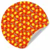 Oranje - Citroen - Geel - Blauw Wandcirkel behangsticker klein 186 -3d