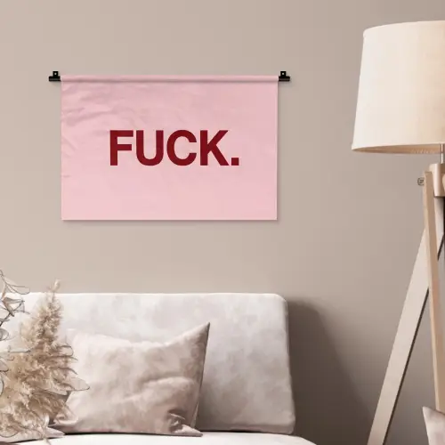 Statement - Krachtig - Roze Wandkleed katoen klein -sfeer4