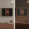 Piramides - Cirkels - Neonkleuren - Geometrisch Light Box met batterij (Wandlamp) middel -sfeer3