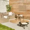 Terrazzo - Patroon - Beige Tuinposter op houten frame 2 cm dik klein 845 -sfeer2