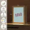 XOXO - Blauw - Rood Light Box met kabel (Tafellamp) klein -USP_NL