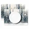 Rendier - Sneeuw - Woud - Wit Placemat vinyl groot -zzsfeer2_Kitchenyeah-website
