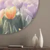 Viooltjes - bij - Zonlicht Akoestische PET Vilt - Rond klein -sfeer5_closeup