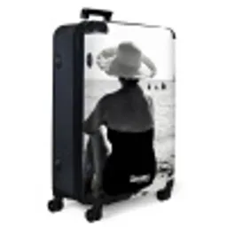 Zonnehoed - Strand - Zwart - Wit NBS - Large koffer - Volwassenen Unisex groot -product1