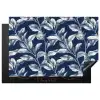 Botanisch - Patroon - Blauw Inductie beschermer vinyl 3mm klein 276 -3d