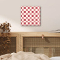 Patroon - Schaak - Roze aluminium wit klein 46 -sfeer3