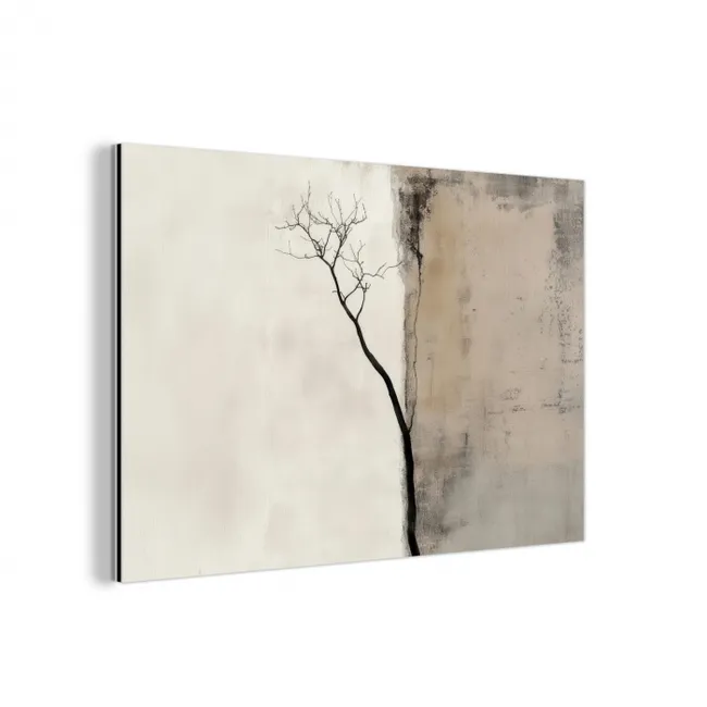 Wabi sabi - Plant - Beige aluminium wit klein -3d