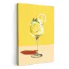 Wijnglas - Citroen - Geel - Minimalistisch KitchenYeah - Keuken - Canvas klein -3d