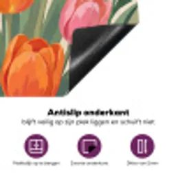 Tulpen - Abstract - Kleurrijk Inductie beschermer vinyl 3mm middel -zzzzzzz-cc-onderkant