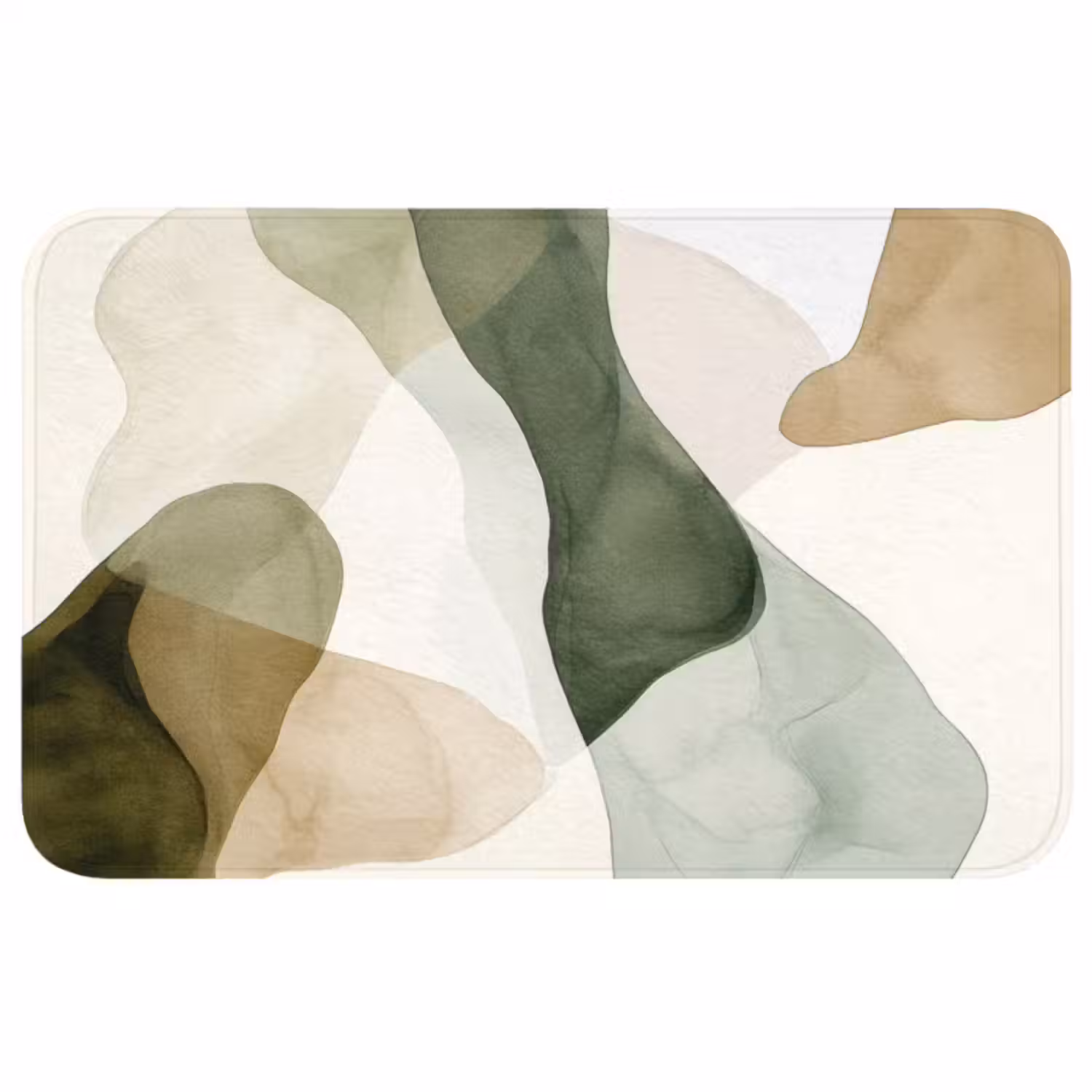 Wc Mat - Japandi - Abstract - Groen