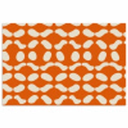 Oranje - Organische vormen - Wit poster papier klein 62 -3d