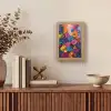 Bloemen - Kleurrijk - Abstract - Modern Light Box met kabel (Tafellamp) klein -sfeer2