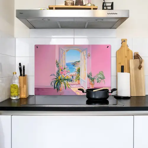 Roze - Buiten - Verf Inductie beschemer met haakjes klein -sfeer2